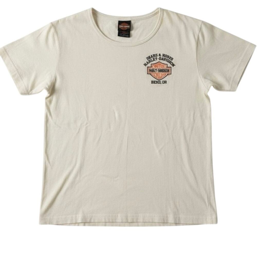 Vintage Cream Colored Harley-Davidson Cotton Top. Size Small*